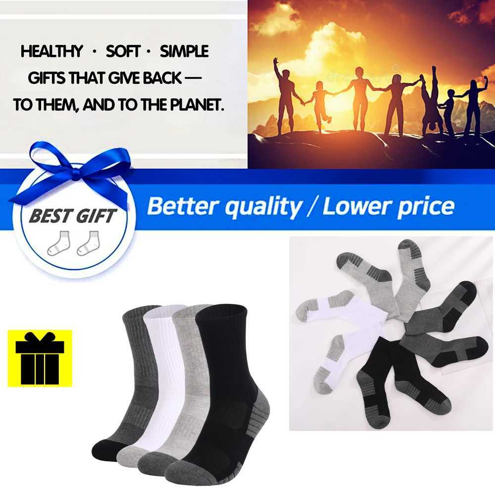 3 Pairs Cotton Outdoor Sports Socks HeavyDuty Trekking Socks for Men NonSlip Terry Loop Design Blister Prevention SIZE3550W251011