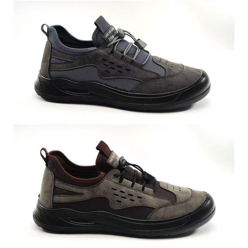 Breathable Mens Casual Hiking Shoes - Non-Smelling Mesh Footwear with Comfort Soft Sole