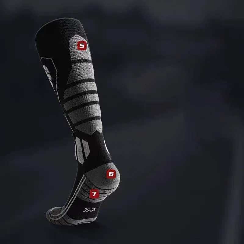 Merino Wool Hiking Thermal Ski Socks for Men Winter Long Warm Outdoor Sports Skiing Snowboarding Performance Stocking HikingW251011