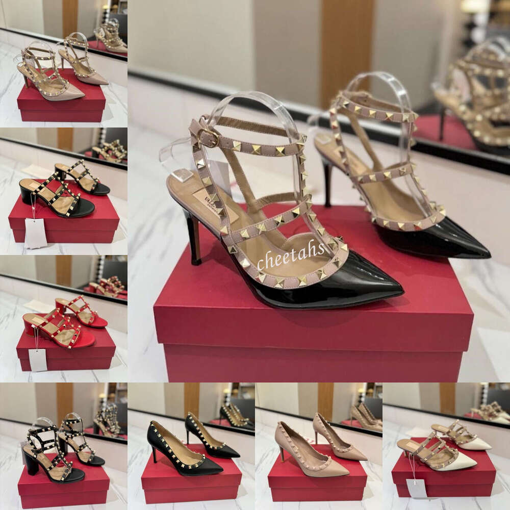 High Luxurvs Designer heels Paris Dress classics Women8cm 10cm Heels Black Golden Gold wedding shoes Size 35-43