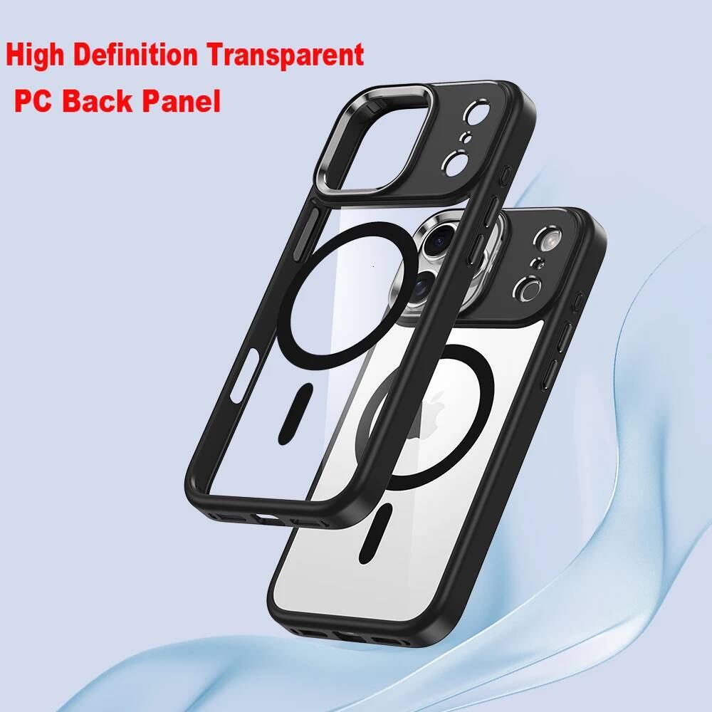HD Transparent Shockproof Bumper Case iPhone Air 17Pro 17 Pro Max For Magsafe Magnetic Wireless Charge Back Cover