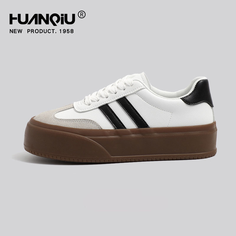 Huanqiu Free shipping designer Casual Shoes Thick soled low cut women new shoes casual board shoes comfortable versatile