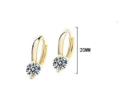 Solitaire 1ct D Moissanite Earrings for Wen 2023 Diamond Sterling Silver Hoop Earrings 925 Drop Earrings Girls 14k Gold Plated X251011