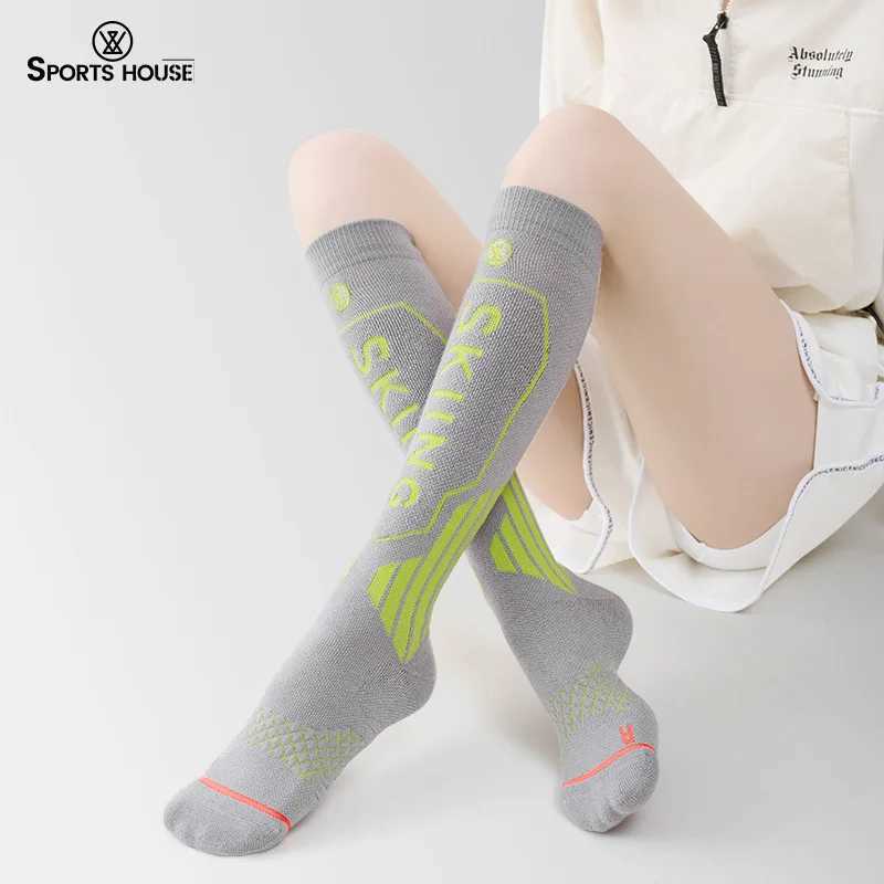 Merino Wool Thermal Socks Long Tube Outdoor Sports Thermal Socks Skiing Hiking Ski Mountaineering Sports Socks for WomenW251011