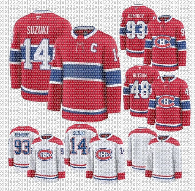 IVAN DEMIDOV Canadiens Hockey Jersey Nick Suzuki Cole Caufield Lane Hutson Mike Matheson Juraj Slafkovsky Jake Evans Brendan Gallagher Joel Armia Josh Anderson