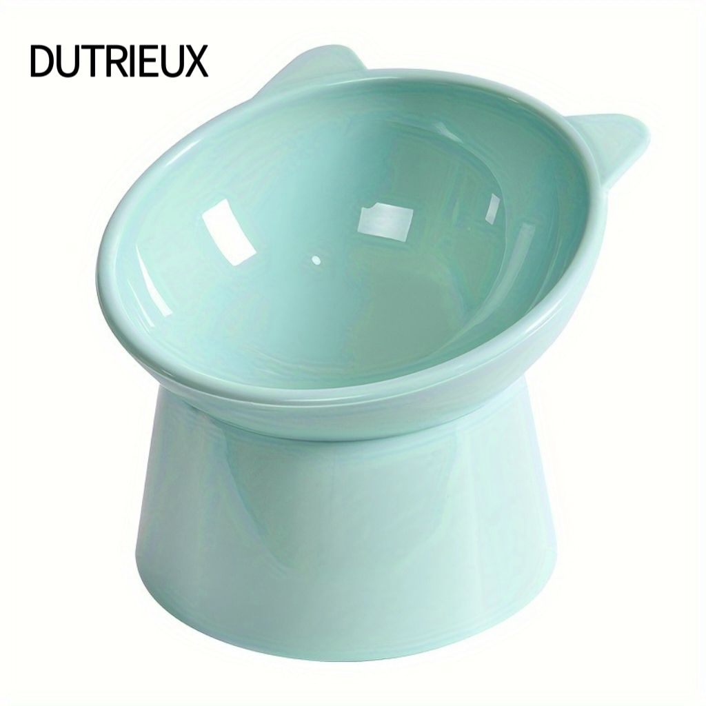 K3185 Slanted Rim Ceramic Cat Bowl for Whisker Stress Relief and Flat-Faced Pets Bulk Order