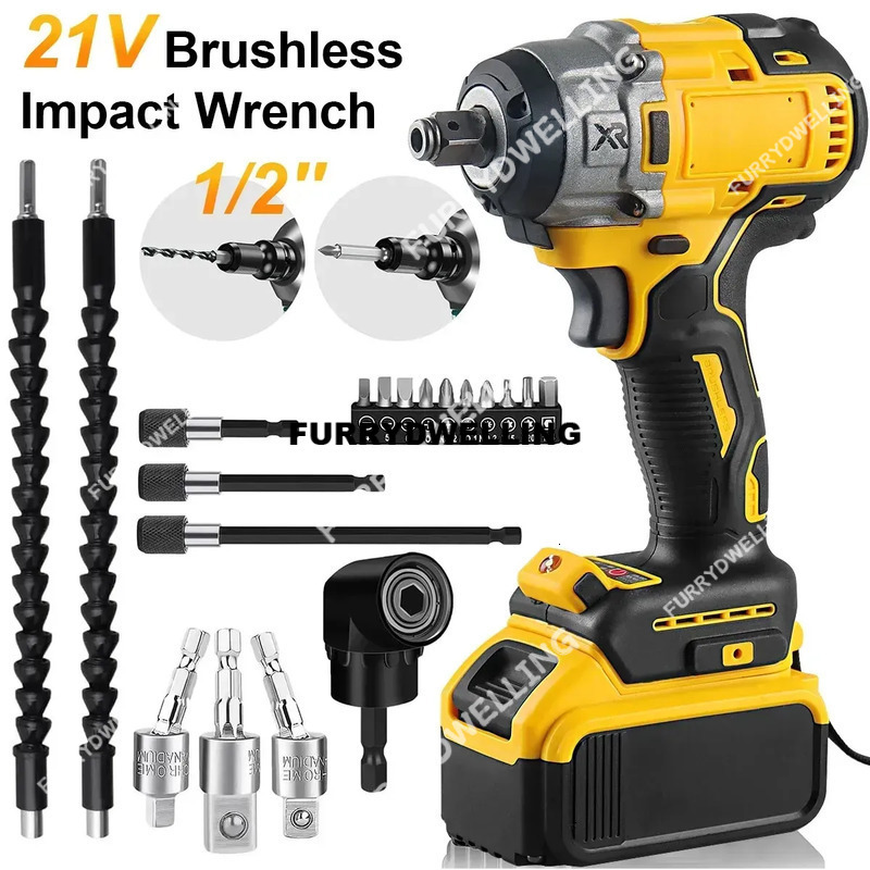 21V Cordless Drill Rechargeable Electric Screwdriver Lithium Dwe74 Battery Household Multifunction 2 Speed Mini Power Tools