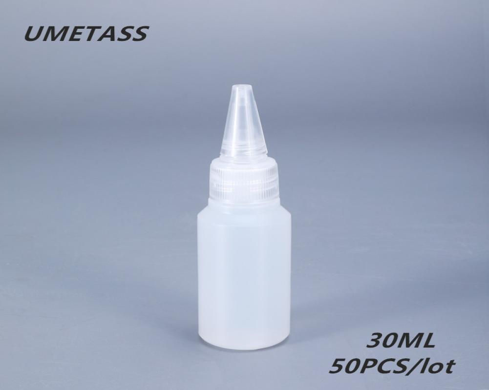 Storage Bottles Jars UMETASS 30ML Small Squeeze PE Plastic For Glue Oil Round Dropper Bottle Leakproof Liquid Container 50PCSlo1532166
