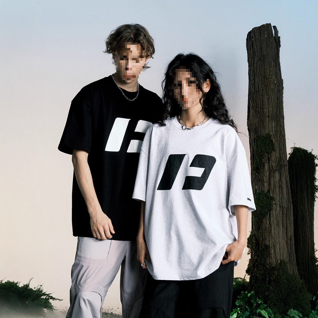 Heavyweight Short Sleeve Designer Hoodie T-shirt Unisex Trendy Brand Pure Cotton Top Summer Couple Outfit American Style Designer Shirt Half Sleeve