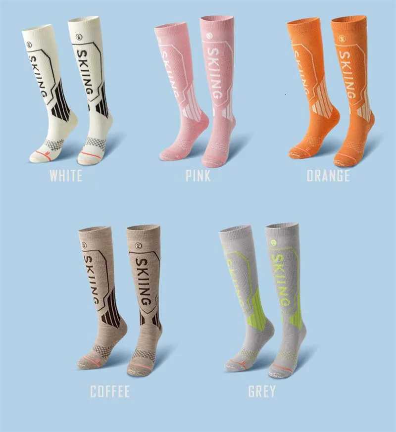 Merino Wool Thermal Socks Long Tube Outdoor Sports Thermal Socks Skiing Hiking Ski Mountaineering Sports Socks for WomenW251011