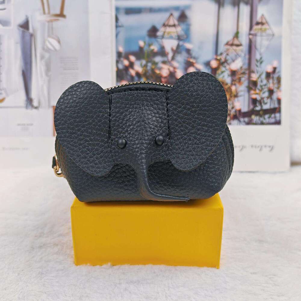Thailand Little Elephant Hot Selling PU Coin Purse Pendant Keychain Creative Card Holder Lipstick Zipper Bag
