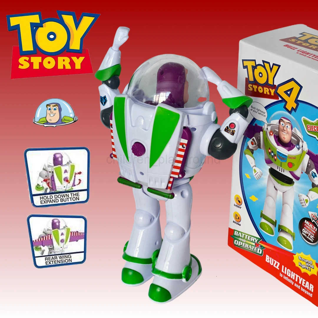 Disney Toy Story Buzz Lightyear Action Figure Toy Buzz Toy with Light and Sound Miniso Toy for Children H251011