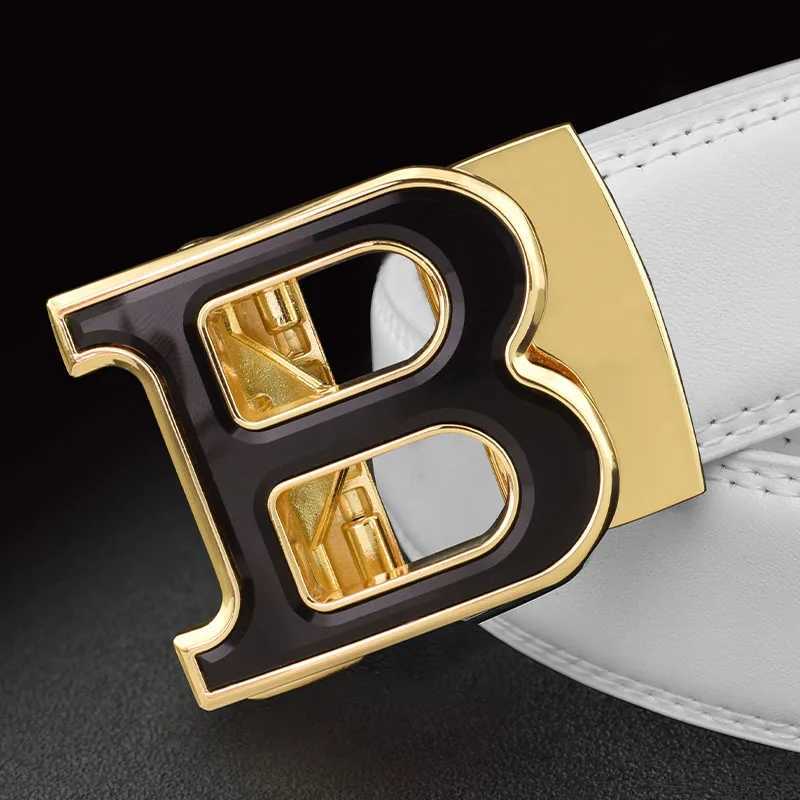 High Quality B Letter White Belt Men Classic Exquisite Designer Belt Men Fashion Luxury Designer Leather Belt Z251011