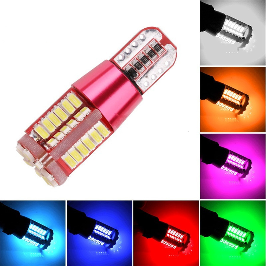 a pair Headlight outline t10 daytime running light driving constant current 3014 57SMD decoding infinite LED car width indicator light