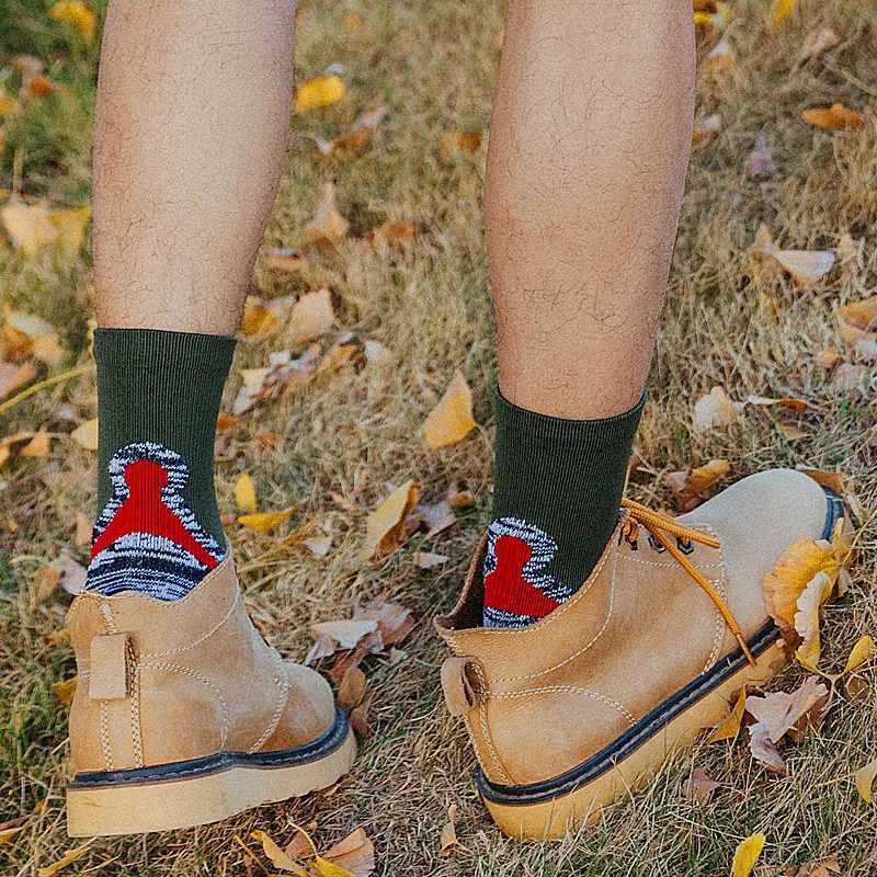 USHINE Outdoor Trekking Socks Sports Basketball Socks Antislip Thermal Bicycle Socks Winter Climbing SocksW251011