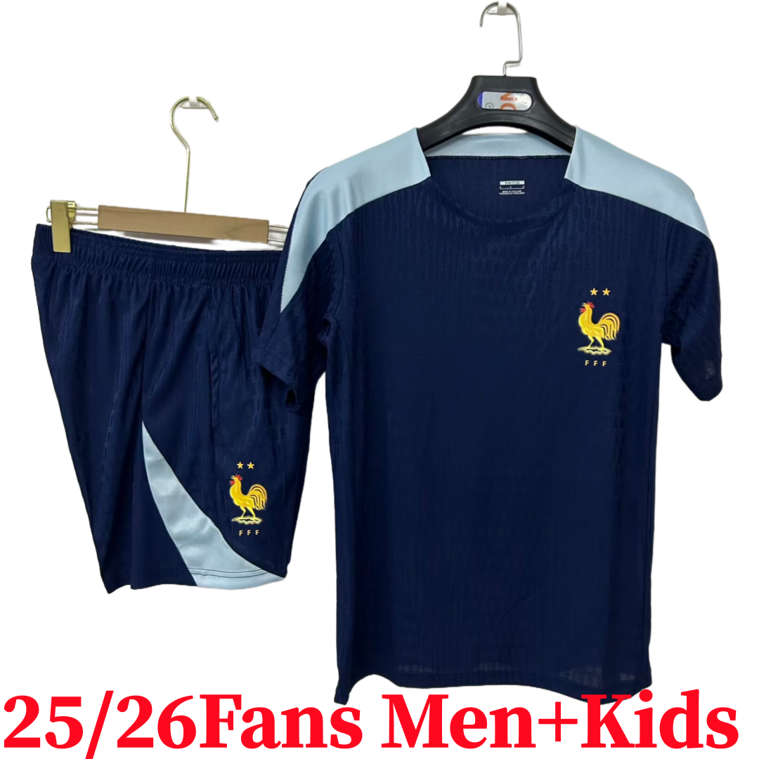 french Training kit 25 26 MBAPPE GRIEZMANN 2025 2026 GIROUD PAVARO HERNANDEZ DEMBELE Maillots de football shirt equipement de foot Men kids kit enfants