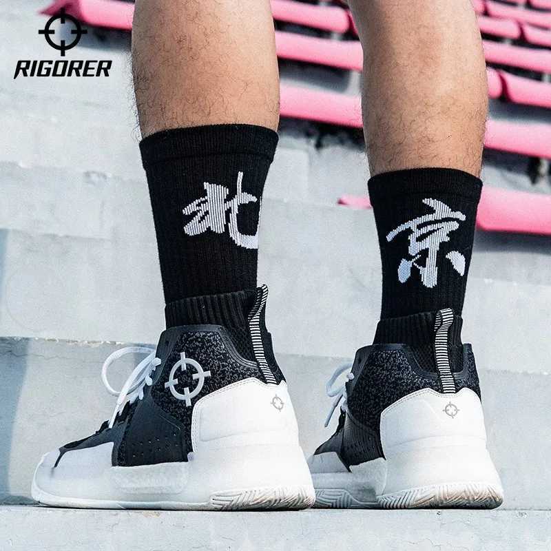 RIGORER Basketball Socks Chinese Characters Chinese City Ventilate Football Socks Soccer Running Socks For MenW251011