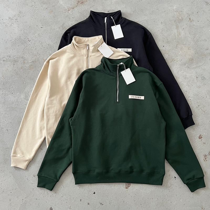 Designer Half Zipper Sweatshirts For Women Letter Embroidered Long Sleeved Jumper Tops Daily Casual Lovers Hoodies Sweatshirt