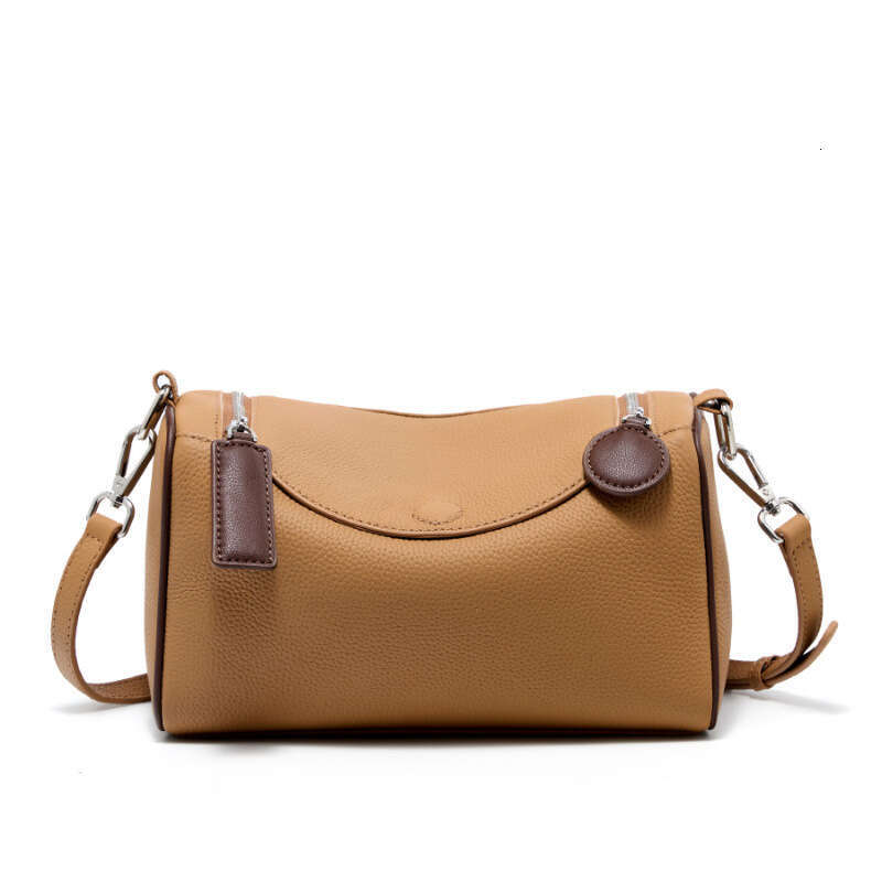 Luxury bag Women s First Layer Cowhide Pillow Female Texture Single Shoulder Crossbody Versatile Simple Boston Underarm Bag