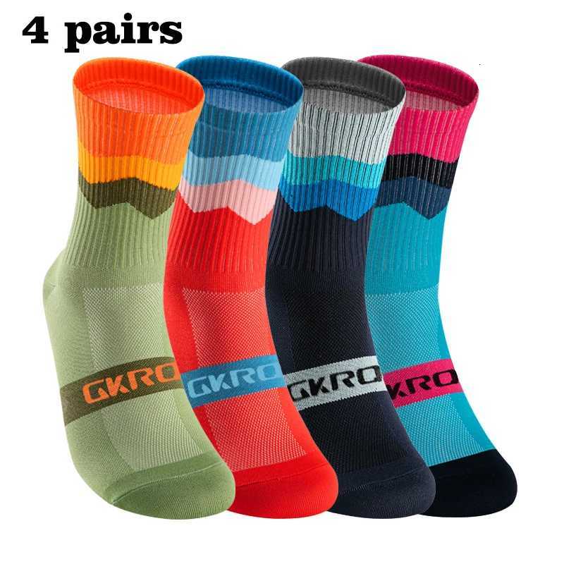 4 Pairs Bike Socks Men Nurse Compression Cycling For Women Mtb Guard Socks Stockings Sport Grip Barre SocksW251011