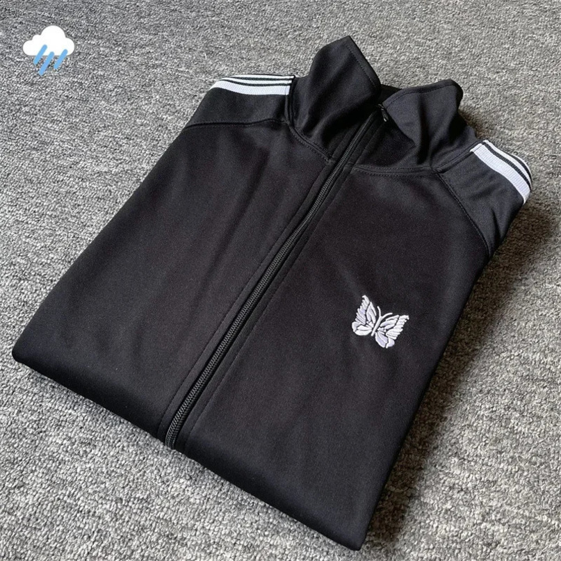 Casual Fashion Coat Men Women Knitted Stripes Jackets Zipper Track Jacket 240715