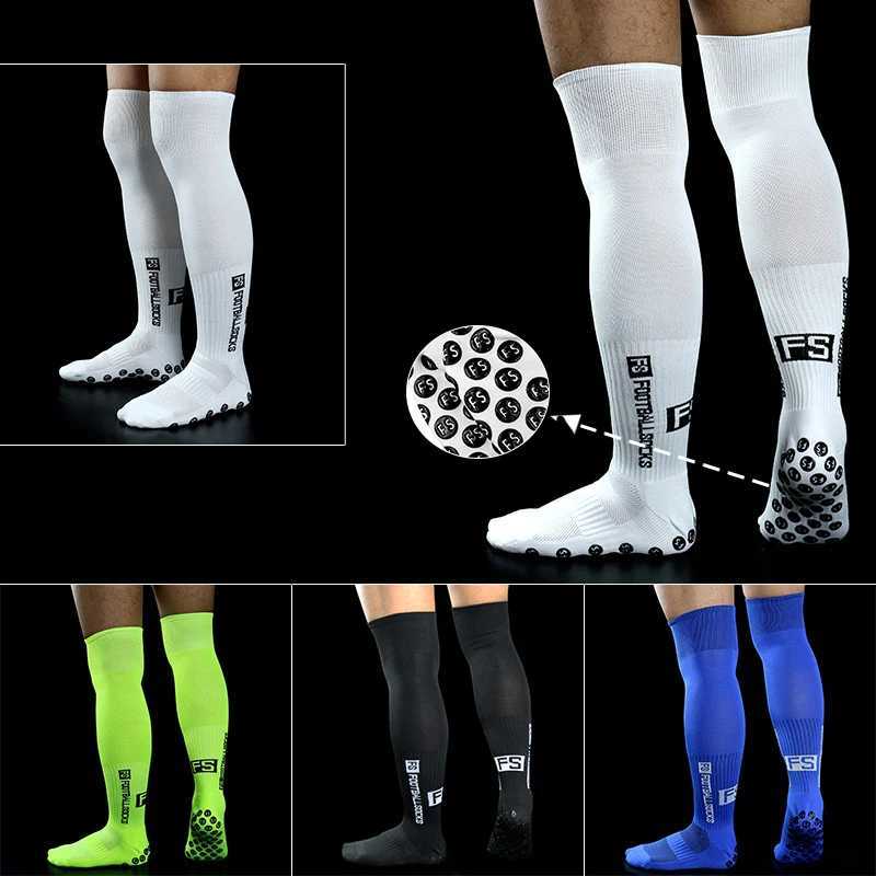 New Long FS Soccer Socks Men Women Sports Round Silicone NonSlip Grip Football SocksW251011