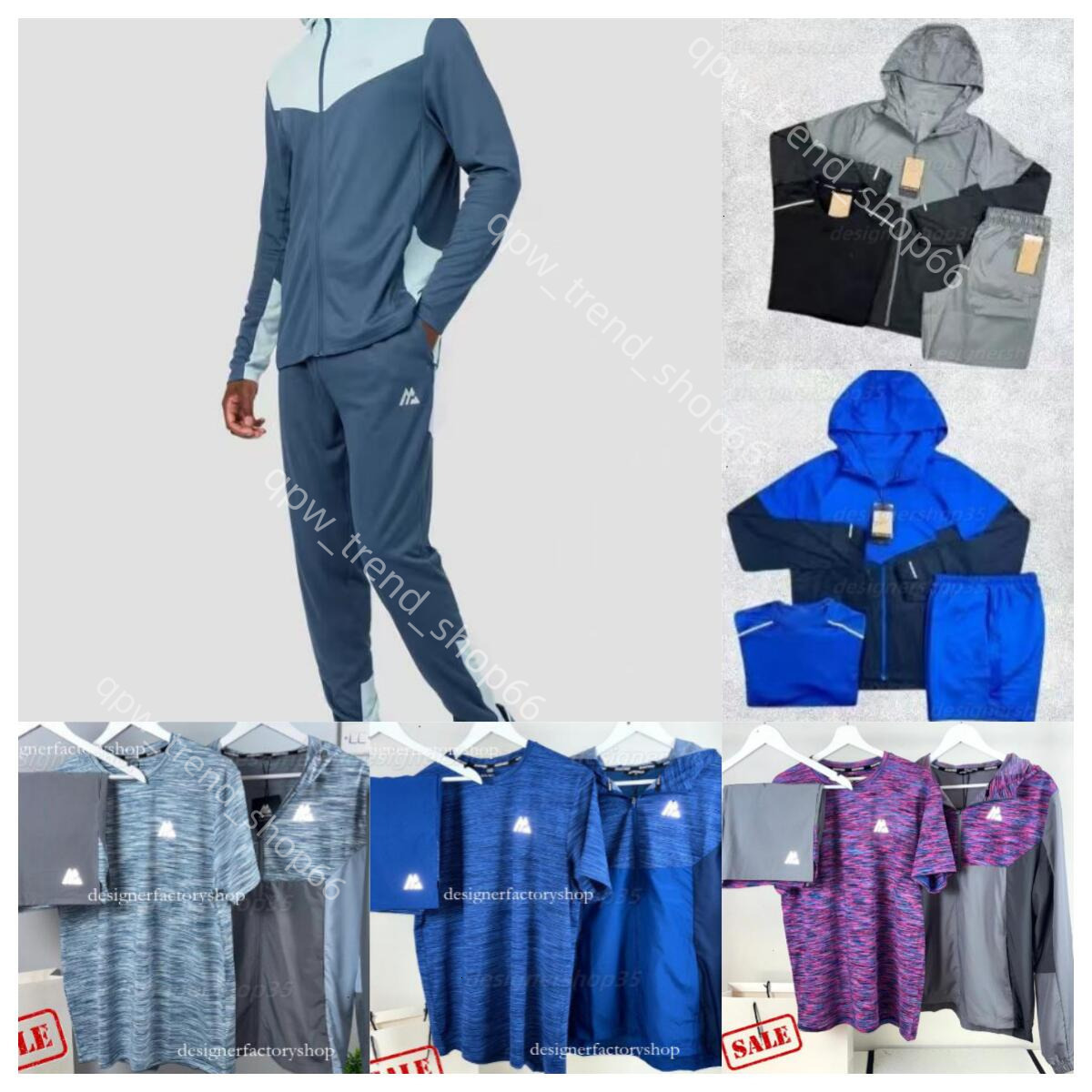 monterex tracksuit tech 3-piece set Mens tracksuit sports fiess jogging suits running shirts shorts quick dry sportswear gym t-shirt sweatpants European Sizes 6698