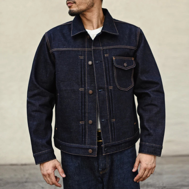 Sauce Zhan Mans Rainbow Sanforized Selvedge Denim Jacket Jean Men Regular Fit 21 OZ 250207