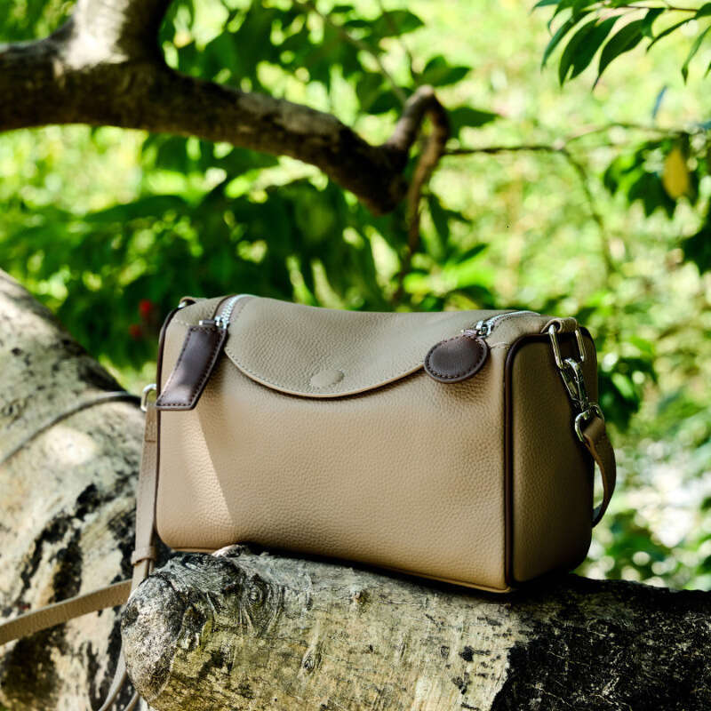 Luxury bag Women s First Layer Cowhide Pillow Female Texture Single Shoulder Crossbody Versatile Simple Boston Underarm Bag