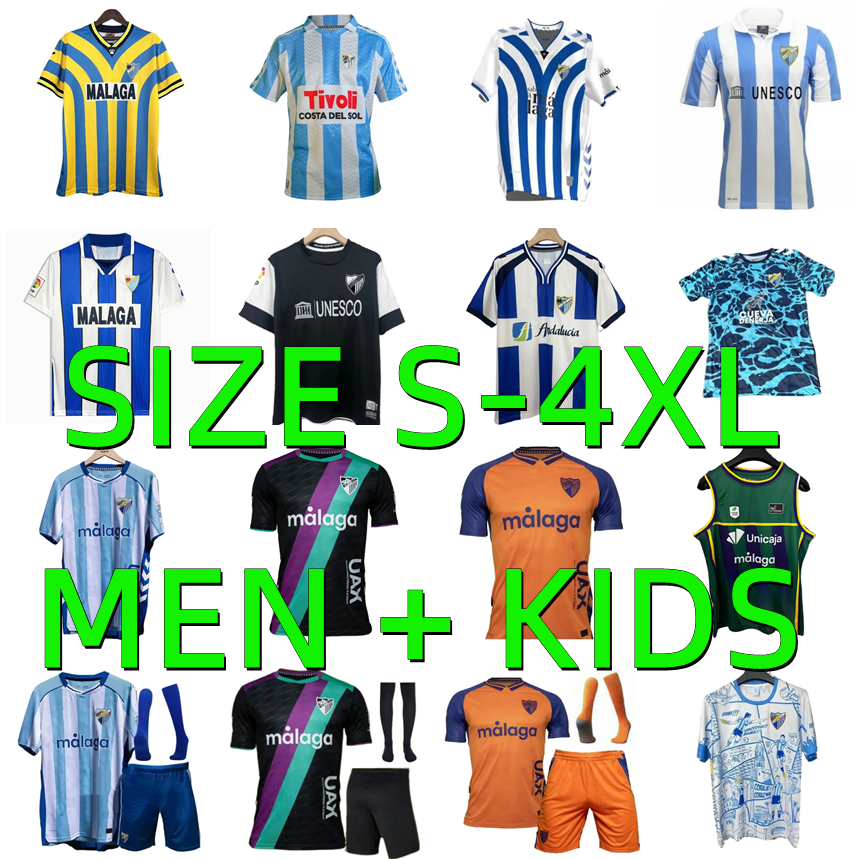 24 25 26 Malaga soccer jerseys 2025 2026 MALAGUISTA ANTONITO C. DIONI CASTEL MEDINA BATURINA D.LARRUBIA 97 98 99 05 06 12 13 retro Maillots De Foot Football Shirt Men kids