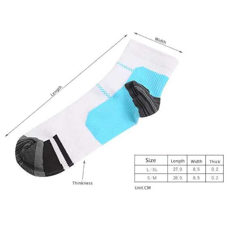 USHINE New Sports Men Women Unisex Foot Compression Socks For Plantar Fasciitis Heel Spurs Arch Pain Breathable SocksW251011