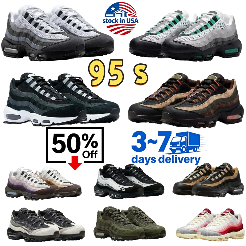 Designer Shoes 95 95s 90s Men Women Running chaussures Ultra Triple Black White Aegean Storm Sequoia Beam Sneakers Hyper Turquoise Greedy Neon Trainers size36~46