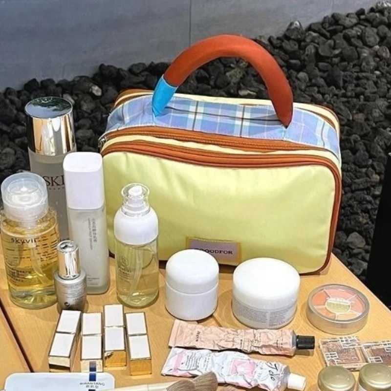 Wen Cosmetic Large Capacity Makeup Pouch Portable Travel MtiFunctial Toiletry Bag Storage Cosmetic Bag Handbag Organizer D251011