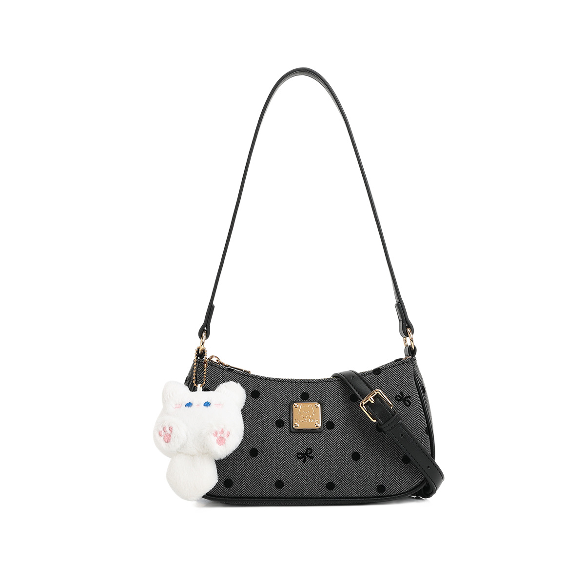 Cow & Kitty designer bag free shipping 2025 New Classic Printed Shoulder Bag Cute Casual Underarm Bag for Women pink blue coffee white