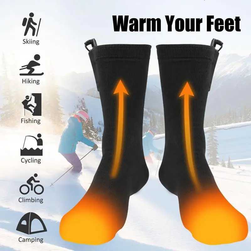 Winter Heated Socks USB Thermal Stockings 5V Long Warmth StockingHeating Foot Warmer Electric Socks Warm Sock Cycling SkiW251011