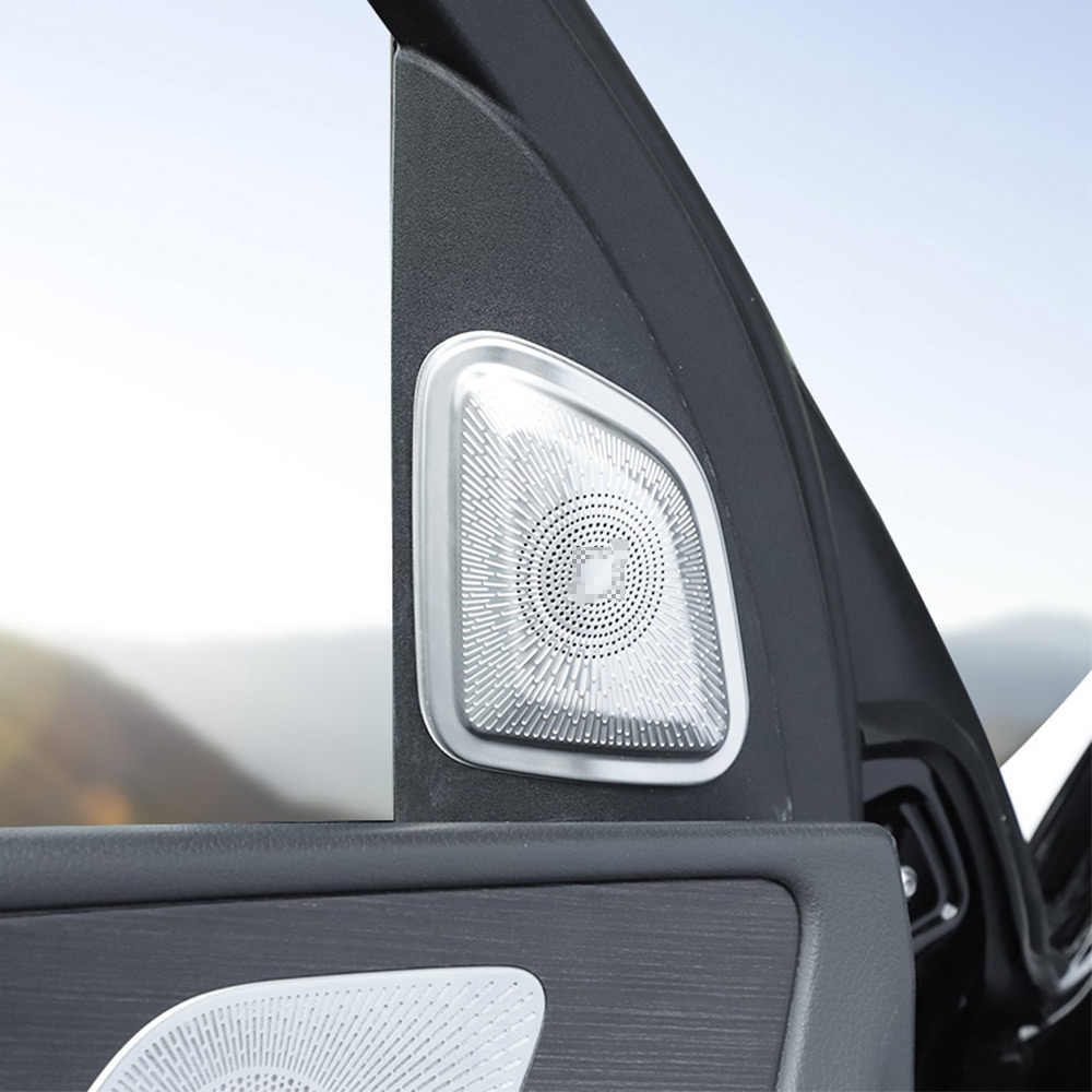 Car Stainless Steel Door Tweeter Speaker Cover Decoration Trim for Mercedes-Benz GLE350 W167 GLE450 Coupe 53 AMG 63 AMG GLS450 X167 580 2020-25 Interi