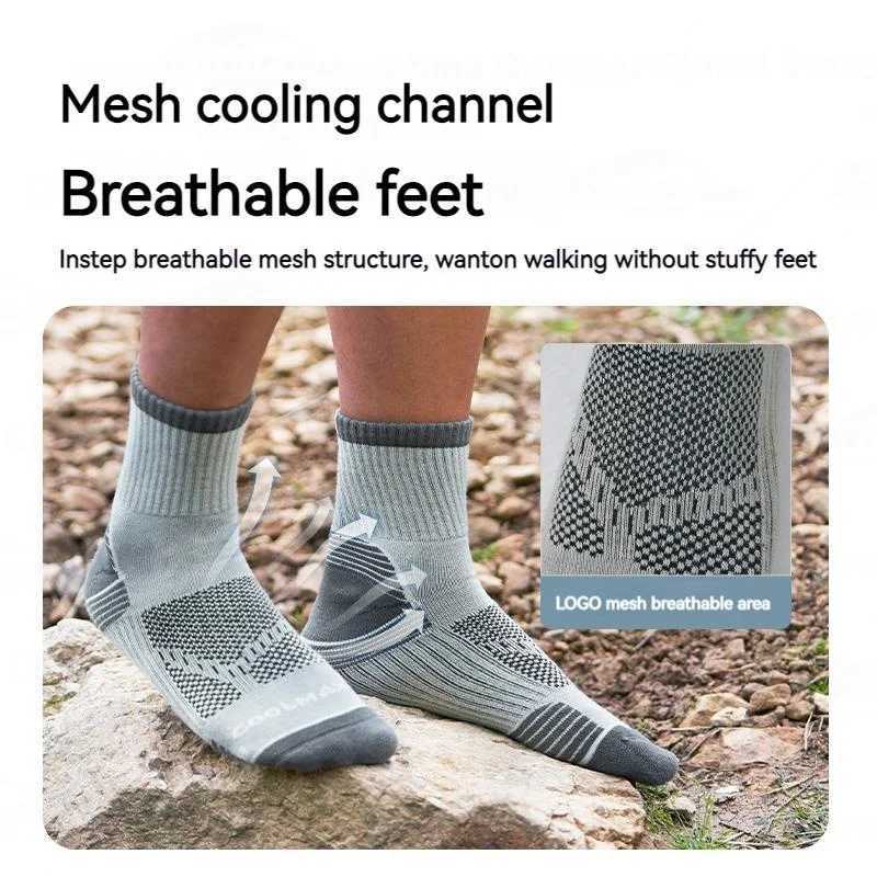 MOBI GARDEN Outdoor Hiking Socks Soft Breathable Sports Trekking for Men Women COOLMAX Fabric 3D Arch Support Winter Sock WarmW251011