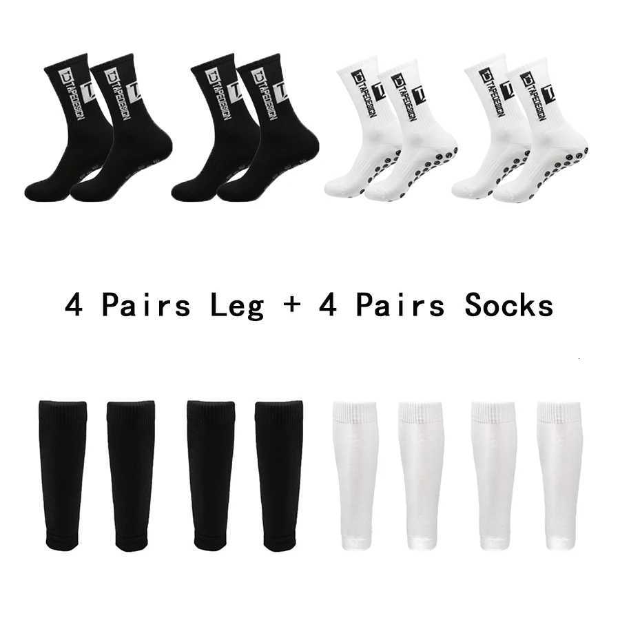 4 Set Soccer Socks Shin Guard Socks Men Women non slip grip socks Football Calf Sleeves cycling Socks Sports Shin guards setW251011