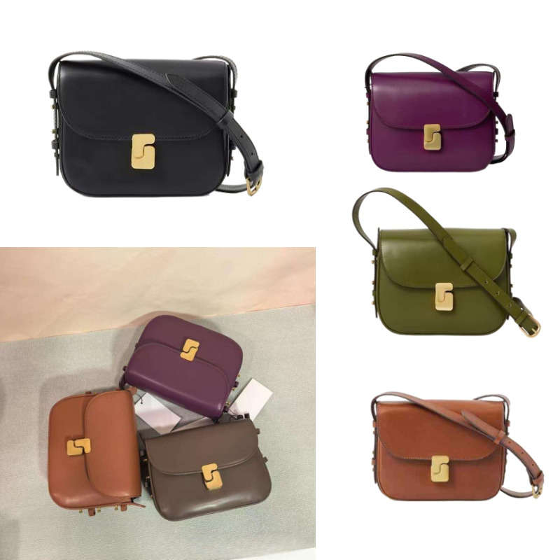 Soeur Top Layer French Designer Soeurbags Cowhide Small Square For Womens Temperament Black Classic Crossbody Single Shoulder Bag a86