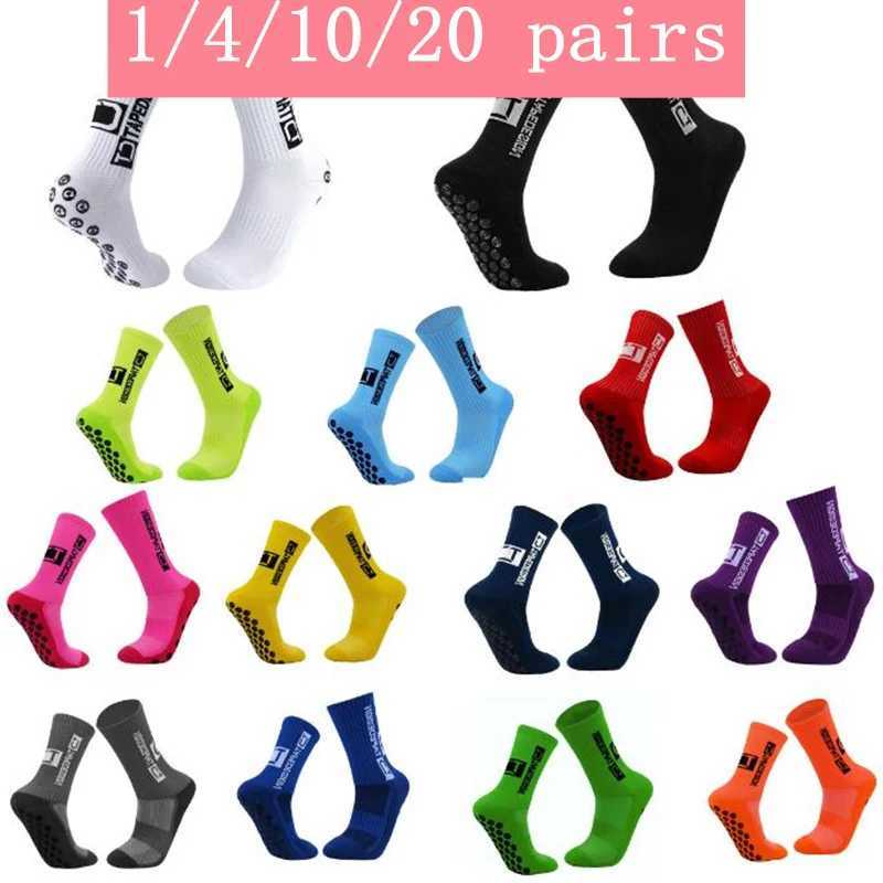 141020 pair of football socks mens sports socks midcalf socks silicone nonslip dot socks basketball yoga socks for womenW251011