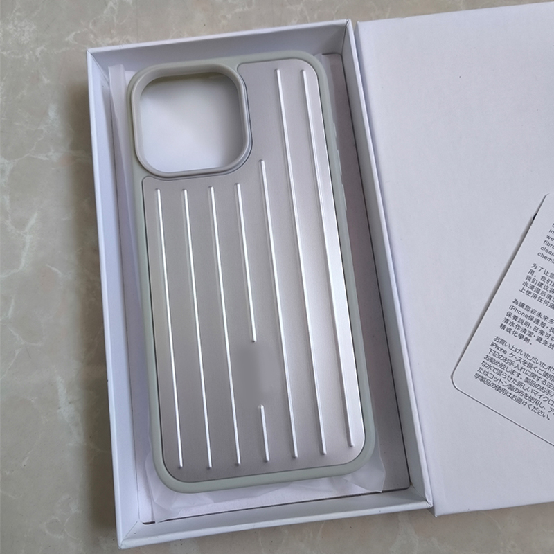 Phone Case Suitcase Designer iPhone Case for Apple iPhone 17 Pro Max 16 15 14 13 Polycarbonate Aluminum Alloy MagSafe Weave Back Cover Coque Funda Titanium 2025
