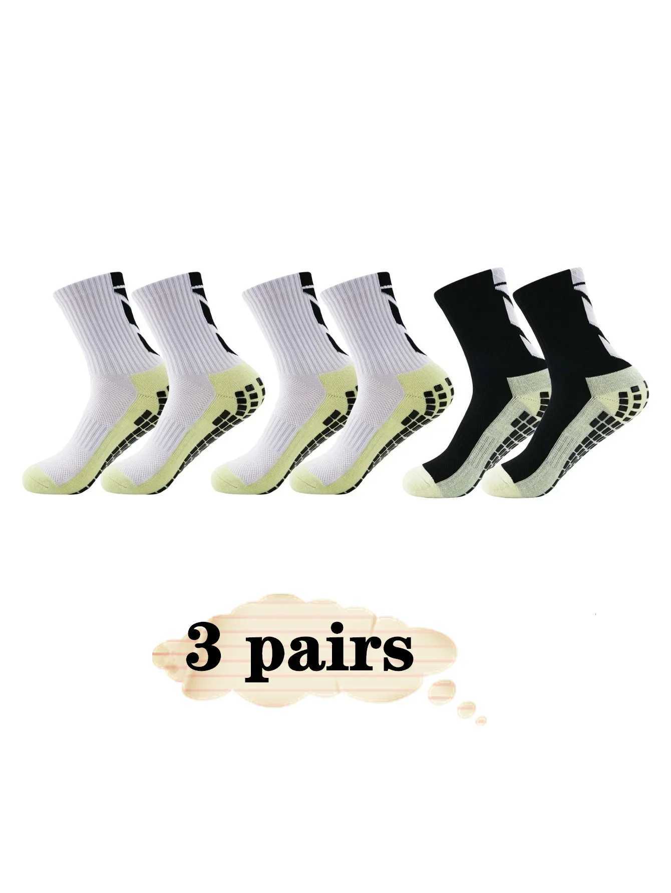 5 pairs of antiskid classic sports socks with adhesive points football socksW251011