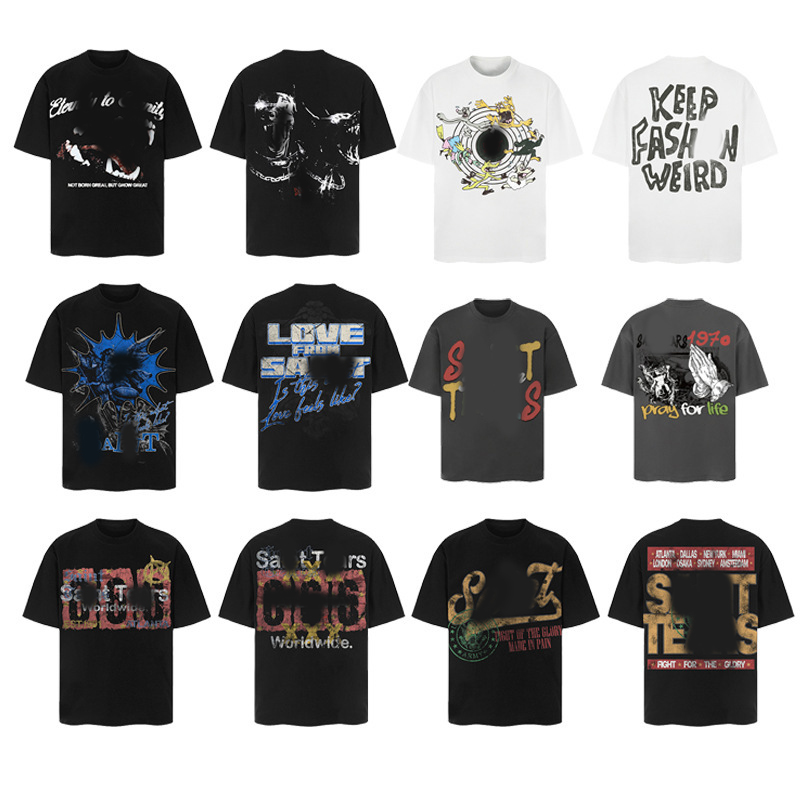 Y2k Men's T-Shirts Streetwear Skulls Printed Graphic T Shirt Women Hip Hop Street Style Casual Vintage Cotton Short Sleeve Tees