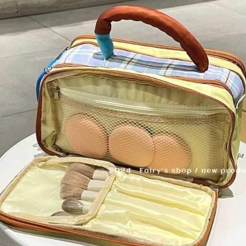 Wen Cosmetic Large Capacity Makeup Pouch Portable Travel MtiFunctial Toiletry Bag Storage Cosmetic Bag Handbag Organizer D251011