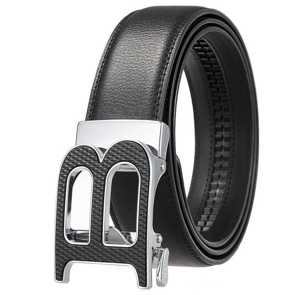 Luxury Brand Mens Belts High Quality Genuine Leather Belts for Men Metal Automatic Buckle Casual Business Male Waistband 35cm Z251011