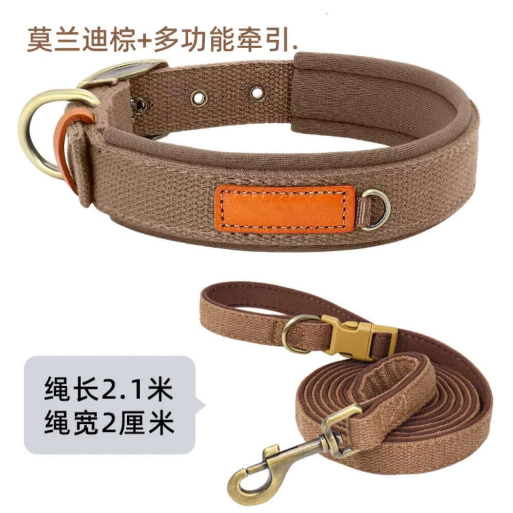 Collar for Medium and Large Dogs, Retriever, Golden Lab, Double Layer Design, Leash, Dog Traction Special