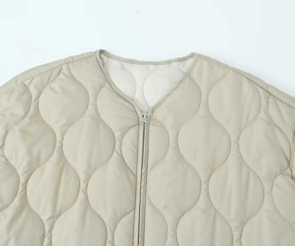 Womens 2025 New Simple Loose Warm Pocket Quilted Cotton Jacket Womens Jacket Cotton ClothesXJ251011