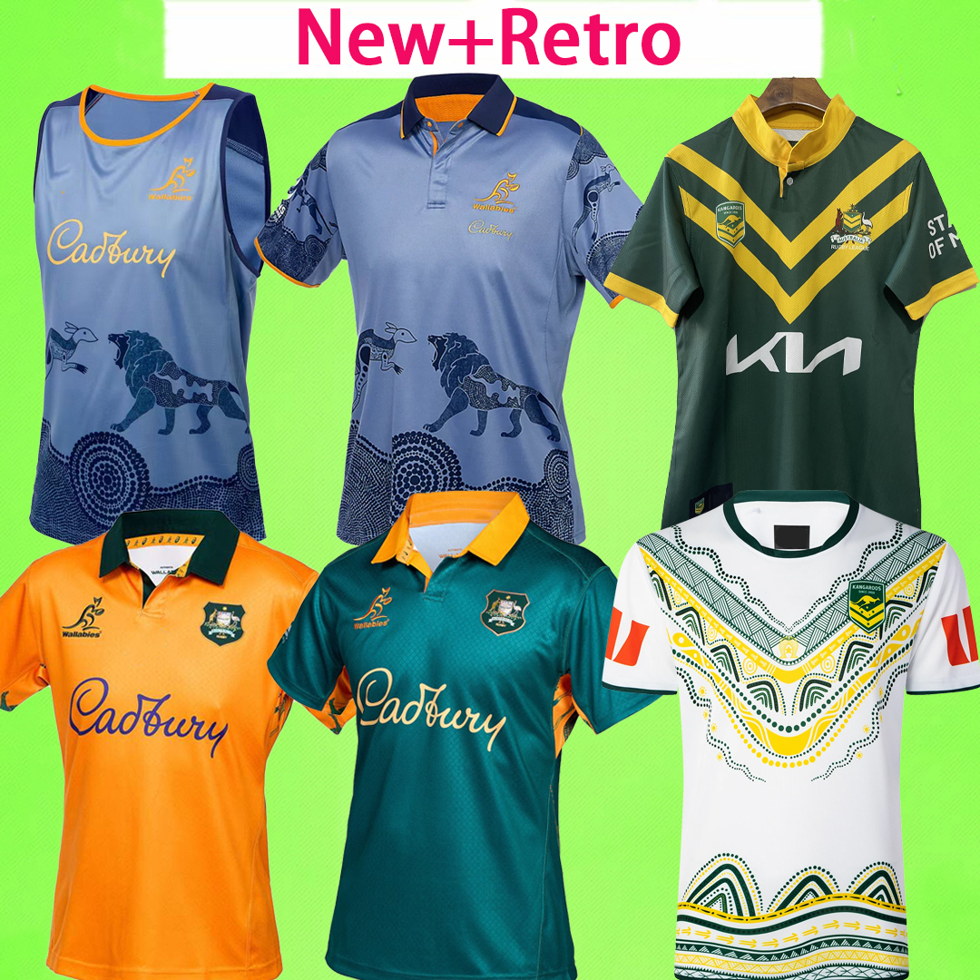 2025 2026 Jersey Me's Traiig uiform Polo Shirt T Classic Kagaroos Rugby League 25 26 Australia Home away retro 1999 yellow orage Wallabies Lios Tour
