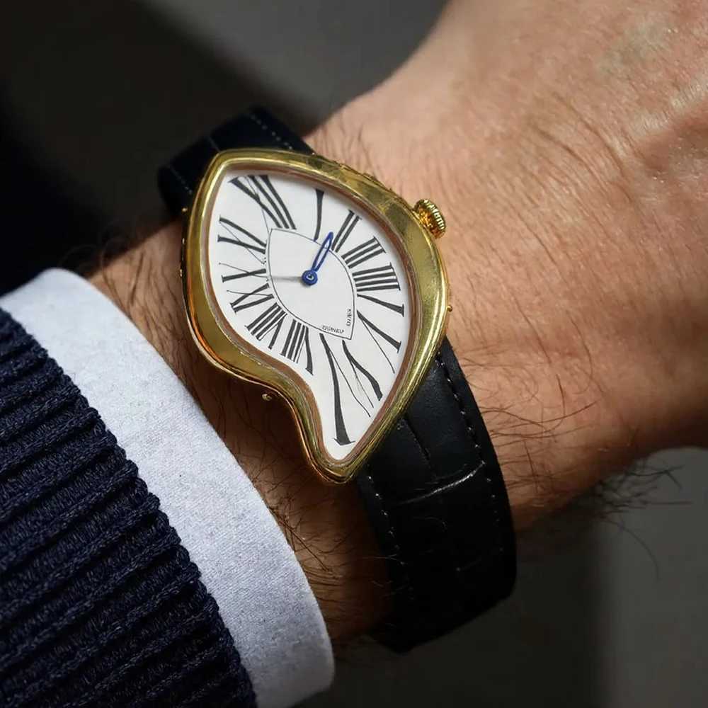 AAA y2k High Quality Quartz Watch Men Fashion Twisted Case Business Mens Watches Top Luxury Leather Waterproof Watch Clock Gift Y251011