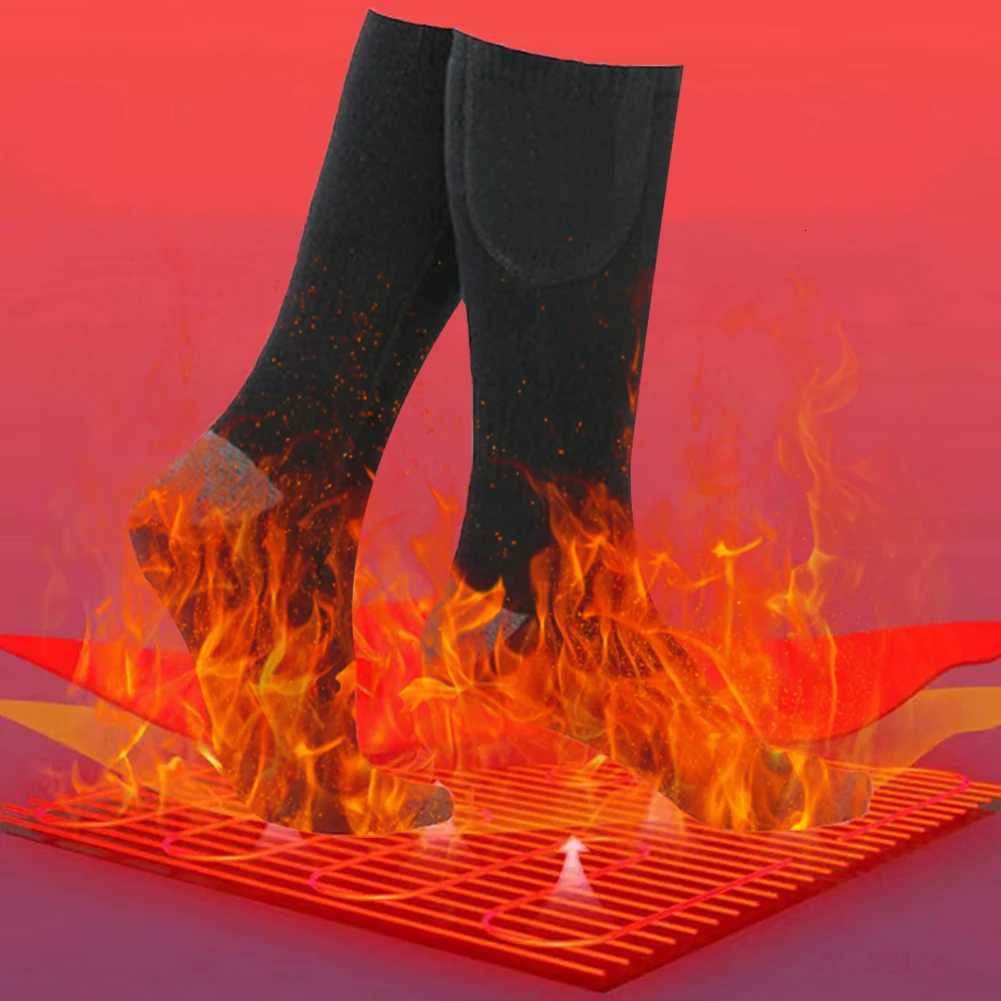 Electric Heated Socks 3 Level Temperature Electric Heating Socks ColdProof Foot Warmers Fast Heating for Outdoor Skiing HikingW251011